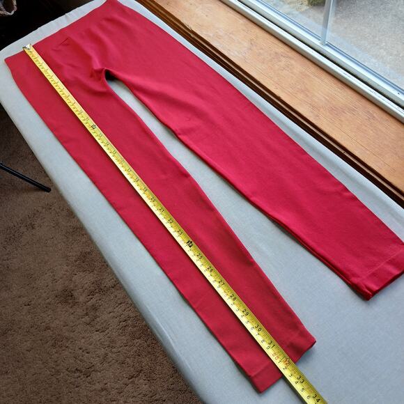 S/M Callie Tamale: Red Hot Seamless Leggings Small Medium footless elastic-free - Picture 7 of 9